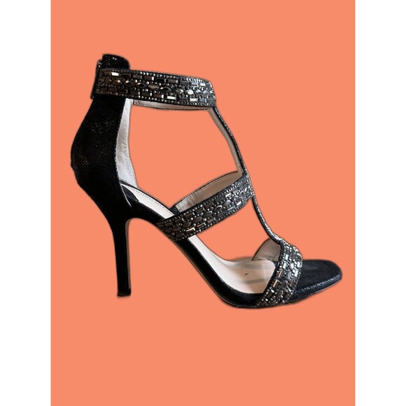 Antonio Melani Shoes - Antonio Melani 3.5" High Heel 8.5 Black Pump Rhinestone Embellished Formal Shoe